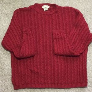 Cranberry cable knit sweater